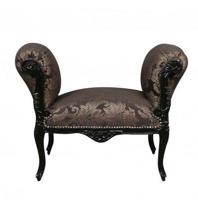 Fekete rokokó barokk ülés - tömörfa bútorok -