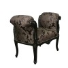 Fekete rokokó barokk ülés - tömörfa bútorok -