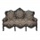 Musta koristeellinen barokki sohva