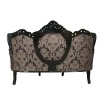 Barock soffa - svart barock möbler med blommor - 