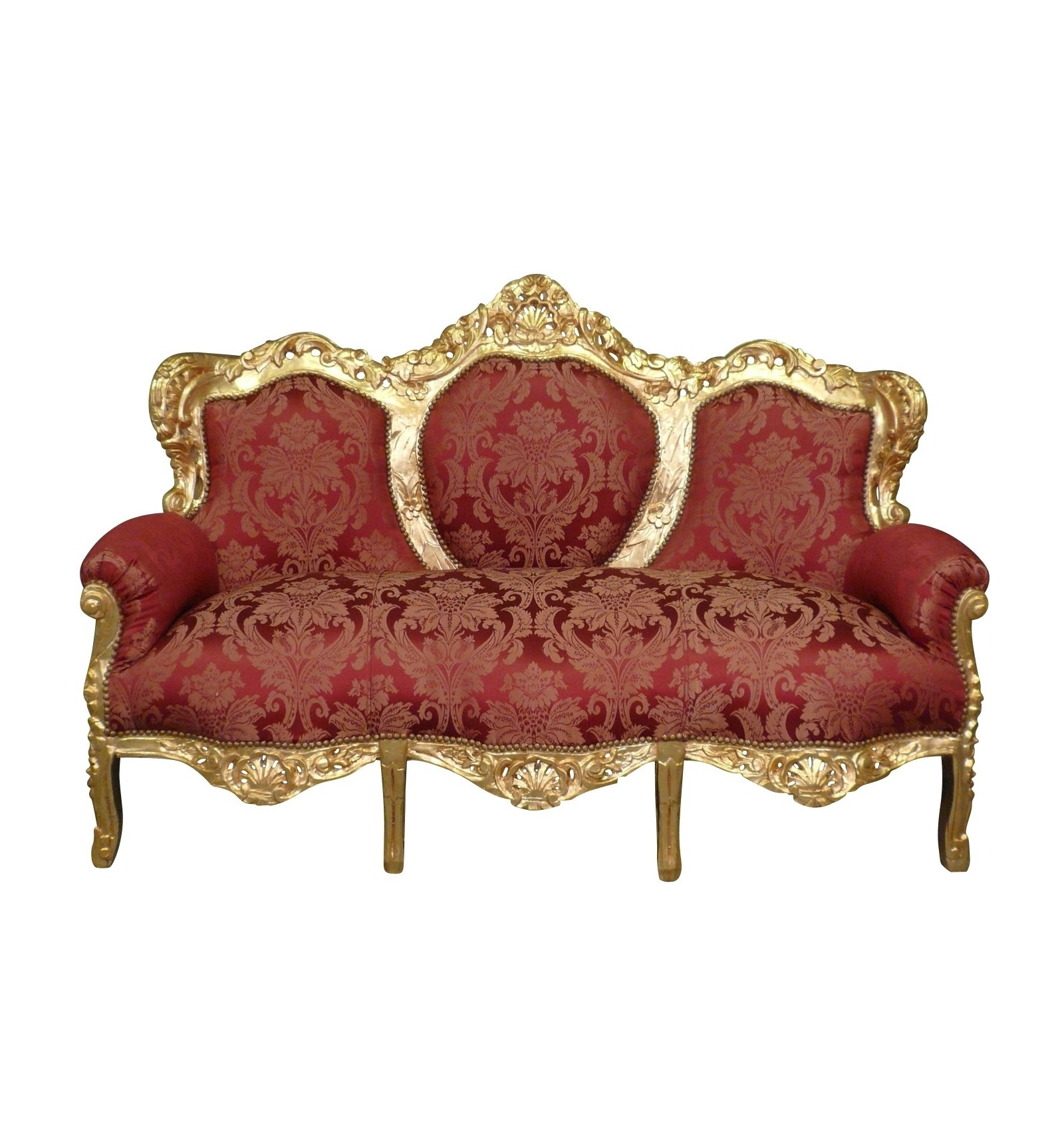 Baroque red and gold sofa - Baroque Furniture