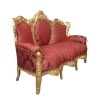 Sofas barroco rojo y dorado