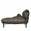 Black baroque chaise with flowers