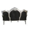 Sofá barroco negro y plateado - Sillón barroco - Muebles barrocos - 
