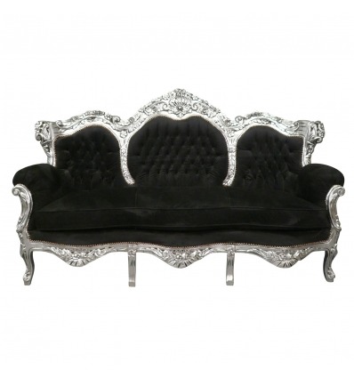 Baroque black and silver sofa - Baroque armchair - Baroque furniture - 