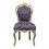 King blue baroque chair