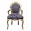 Королевский синий барокко кресло