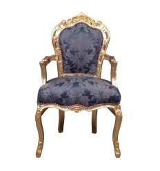 Baroque armchair royal blue