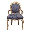 Királykék barokk fotel -