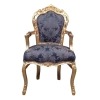 Baroque armchair royal blue -