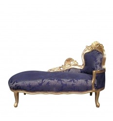 Baroque chaise longue king Blue