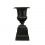 Jarrón de hierro fundido sobre un pedestal - H: 46,5 cm