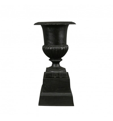  Medici cast iron vase on base - H: 46,5 cm - Medicis vase with base - 