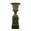 Medicis cast iron vase with pedestal - H: 120 CM