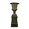  Medicis cast iron vase with pedestal - H: 120 CM - Medici Vases - 