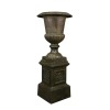  Medicis cast iron vase with pedestal - H: 120 CM - Medici Vases - 