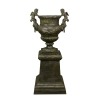  Vaso, fundido com Querubins, com a sua base - H: 95 cm - Vasos De Medicis - 