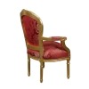 Кресло Людовика XVI красный стиль барокко - Людовик XVI кресло