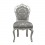 Barock Stuhl grau und silber