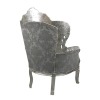 Baroque gray satin armchair - Baroque furniture - 