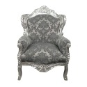 Сатин серый барокко кресло - мебель барокко - 