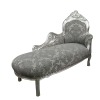 Gray baroque chaise longue - Baroque daybed