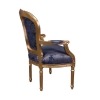  Louis XVI armchair royal blue baroque style - Baroque Louis XVI armchair - 