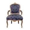 Stol Louis XV Blue King - möbler och sittande Louis XV - 
