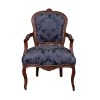 Tuoli Ludvig XV: N Blue - tyyliin Louis XV huonekalut -