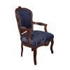 Louis XV armchair blue - Louis XV style furniture -