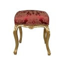 Baroque red and golden pouf - Baroque pouf
