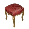 Baroque red and golden pouf - Baroque pouf