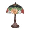 lampa stolowa Tiffany rozami witrażowe