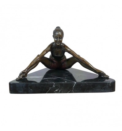 Bailarina, mujer escultura de bronce.