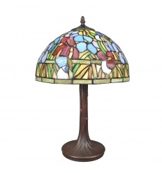 Tiffany lamp with bamboo flowers