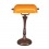 Tiffany skrivbordslampa med opaliserande gult glas