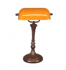 Tiffany-Schreibtischlampe opaleszierende gelbe