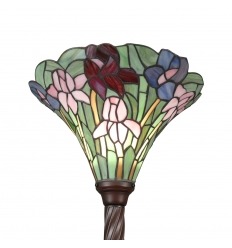 Lampada tiffany piantana con tulipani