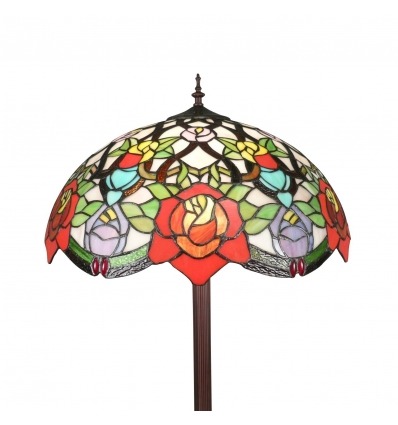 Tiffany floor lamp with roses
