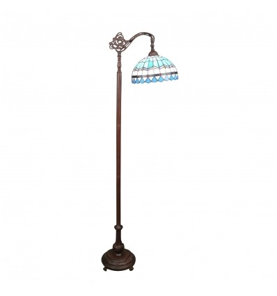 Stolní lampa Tiffany modré Středomoří -