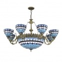 Tiffany blue chandelier of the Monaco series