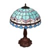 Lámpara Tiffany azul grande de viejo orzuelo