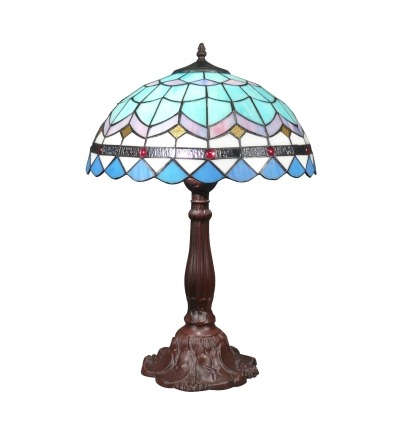 Große blaue Tiffany-Lampe