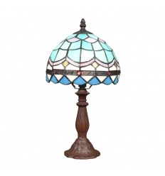 Lampa Tiffany středomořská modrá
