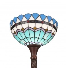 Stojací lampa Tiffany ve tvaru středomořského torchiere