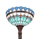 Állólámpa Tiffany Torchiere mediterrán űrlap - Nagy olcsó kék Tiffany lámpa