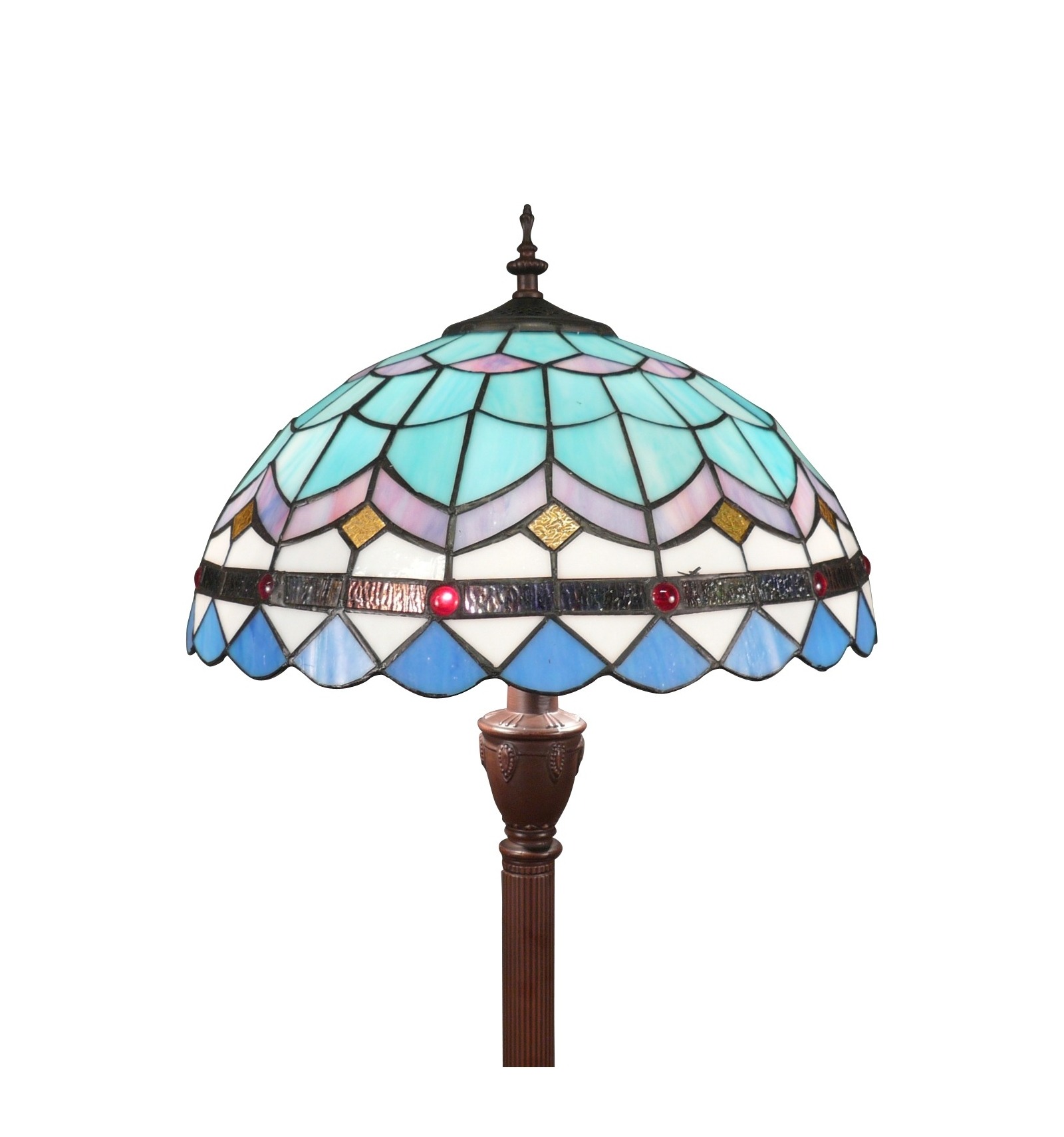 Tiffany floor lamp blue from the Mediterranean series - Tiffany lamps