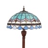 Lampadaire Tiffany bleu de la série Méditerranée - 