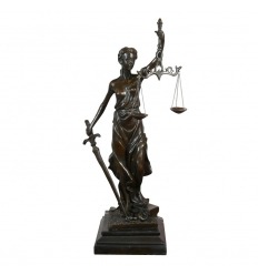 Статуя в бронзовый Фемида богиня правосудия