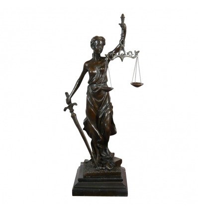 Статуя в бронзовый Фемида богиня правосудия - мифологические скульптура - 